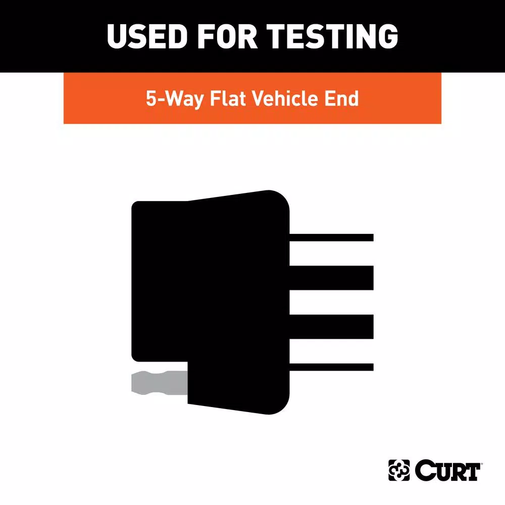 CURT 5-Way Flat Connector Tester for Trailer Wiring