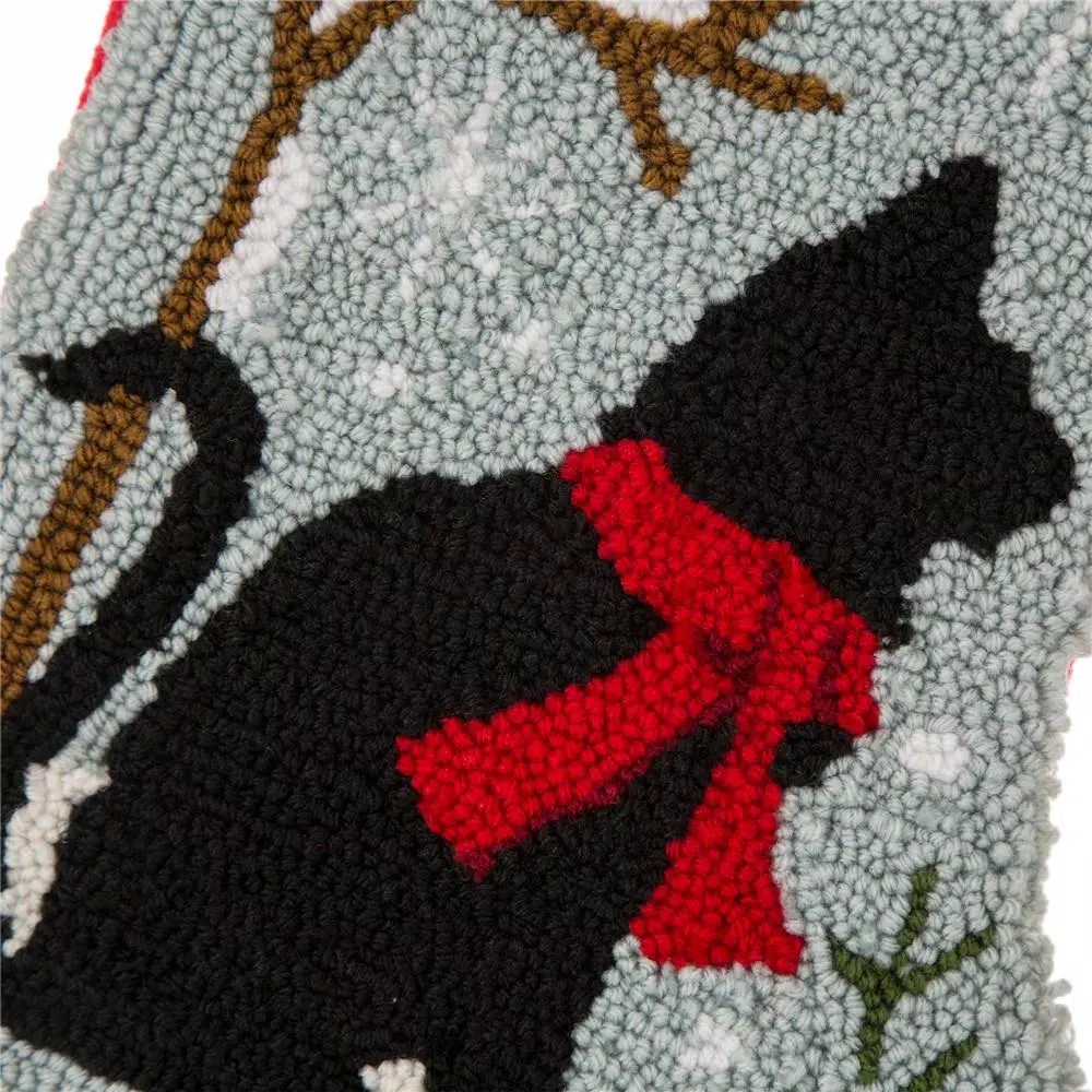 Glitzhome 21 in. Hooked Cat and Dog Christmas Stockings, 2-Pack