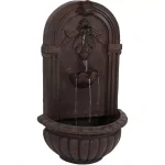 Sunnydaze Decor Florence Iron Electric Outdoor Wall Fountain, Bronze thumbnail 1