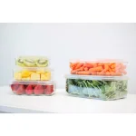 Lustroware Micro Clear Polypropylene Food Storage Container Set, 3-Piece thumbnail 2