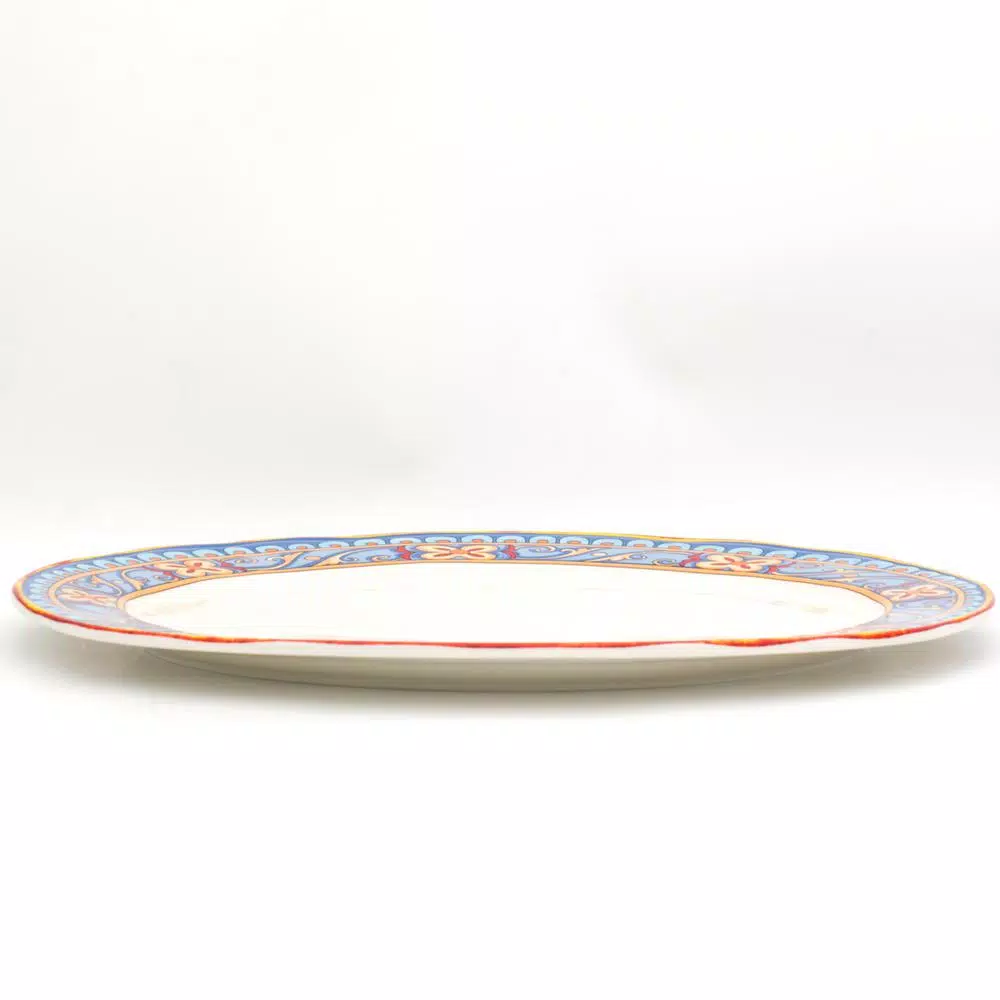 Euro Ceramica Duomo 18 in. Oval Stoneware Platter