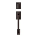 Baldwin Prestige Spyglass Single Cylinder Venetian Bronze Door Handleset with Square Lever thumbnail 8