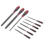KING 9-Piece Steel File and Rasp Set with Cushioned Grip thumbnail 1