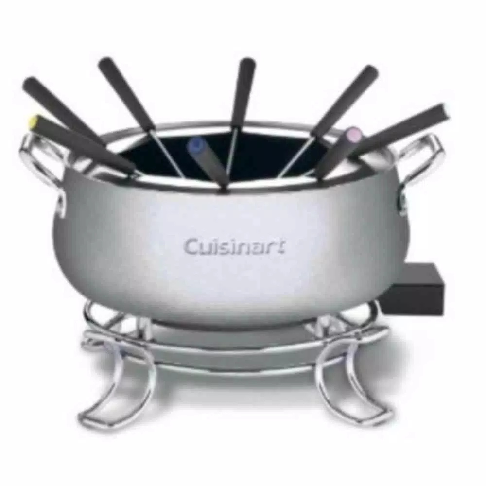 Cuisinart Electric Fondue Set, 3 Qt. Brushed Stainless Steel Pot with Adjustable Temperature