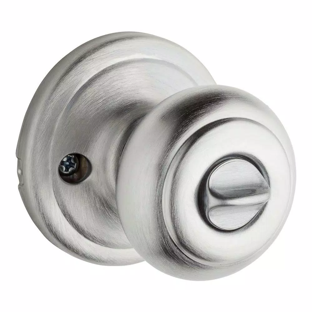 Kwikset Hancock Satin Chrome Entry Door Knob with SmartKey Security