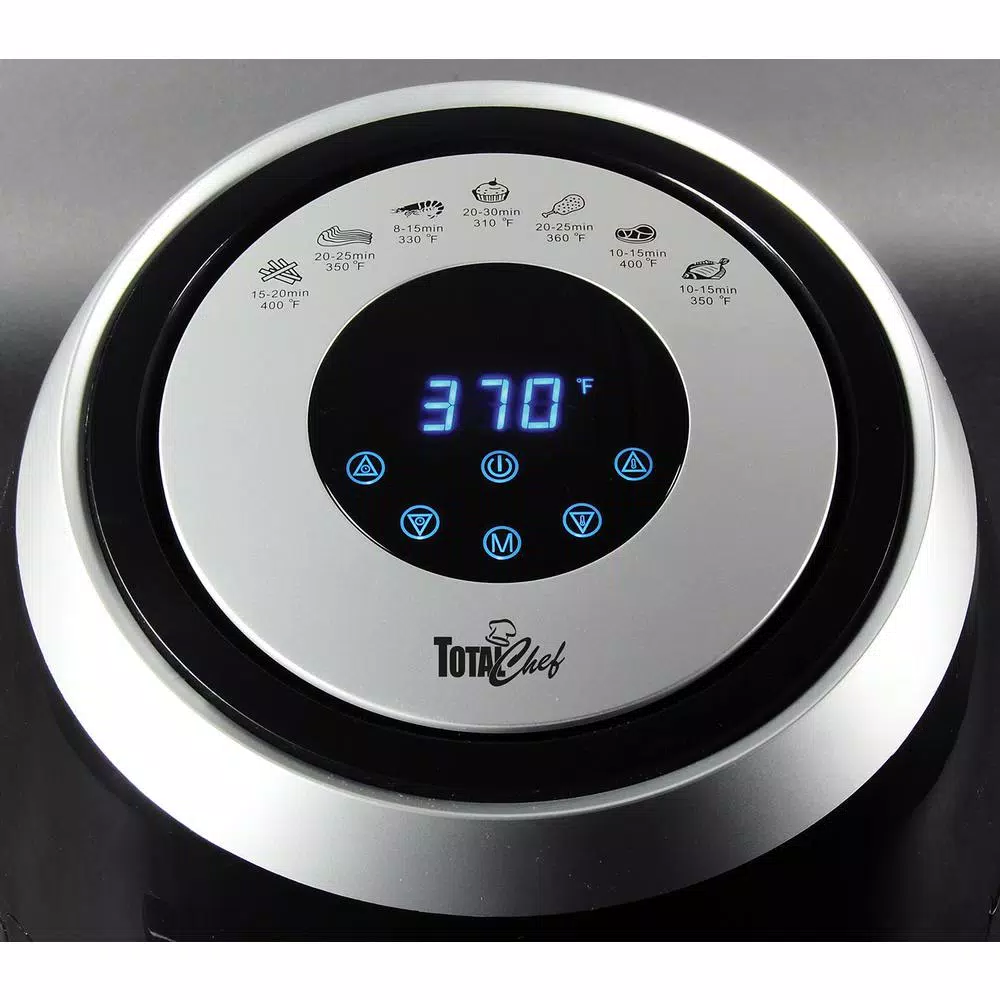 Total Chef 3.8 Qt. 1500W Air Fryer with Touchscreen LCD Display and 7 Presets, Black