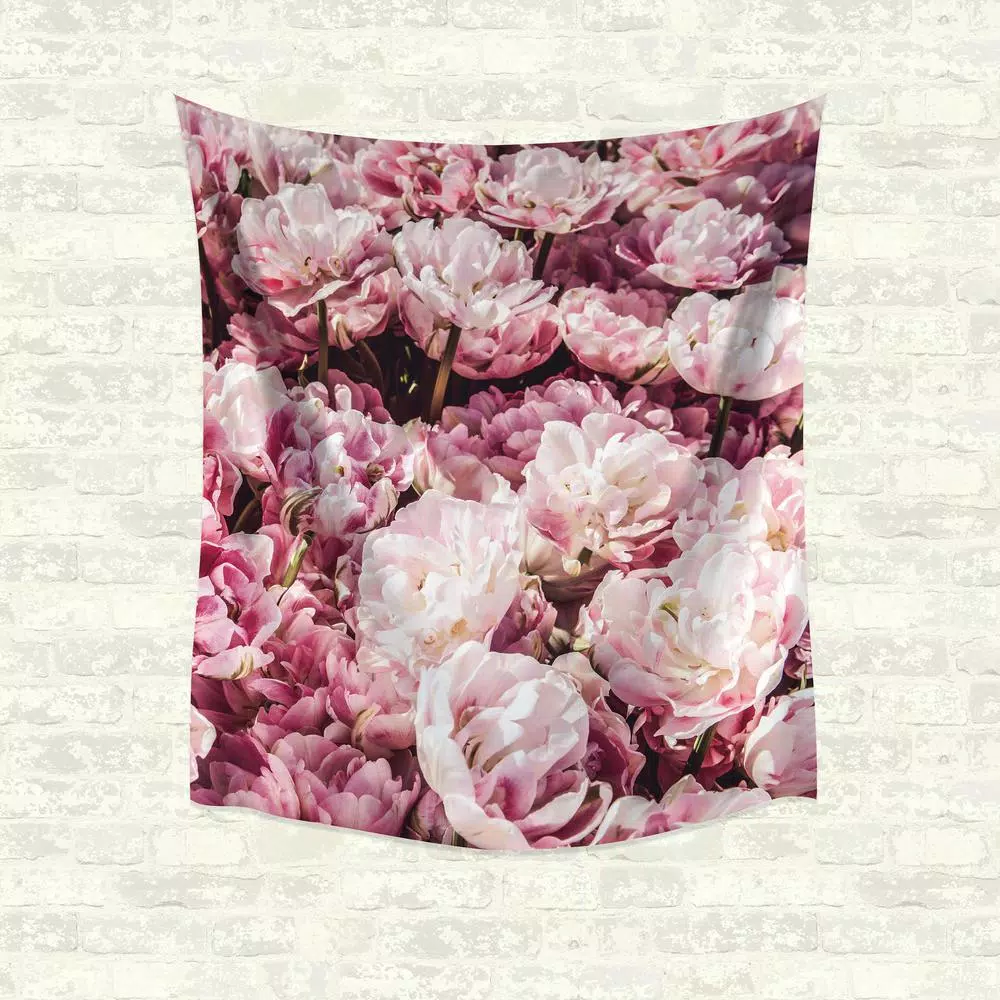 RoomMates Peony Large Wall Tapestry - Pink Floral Modern Wall Hanging
