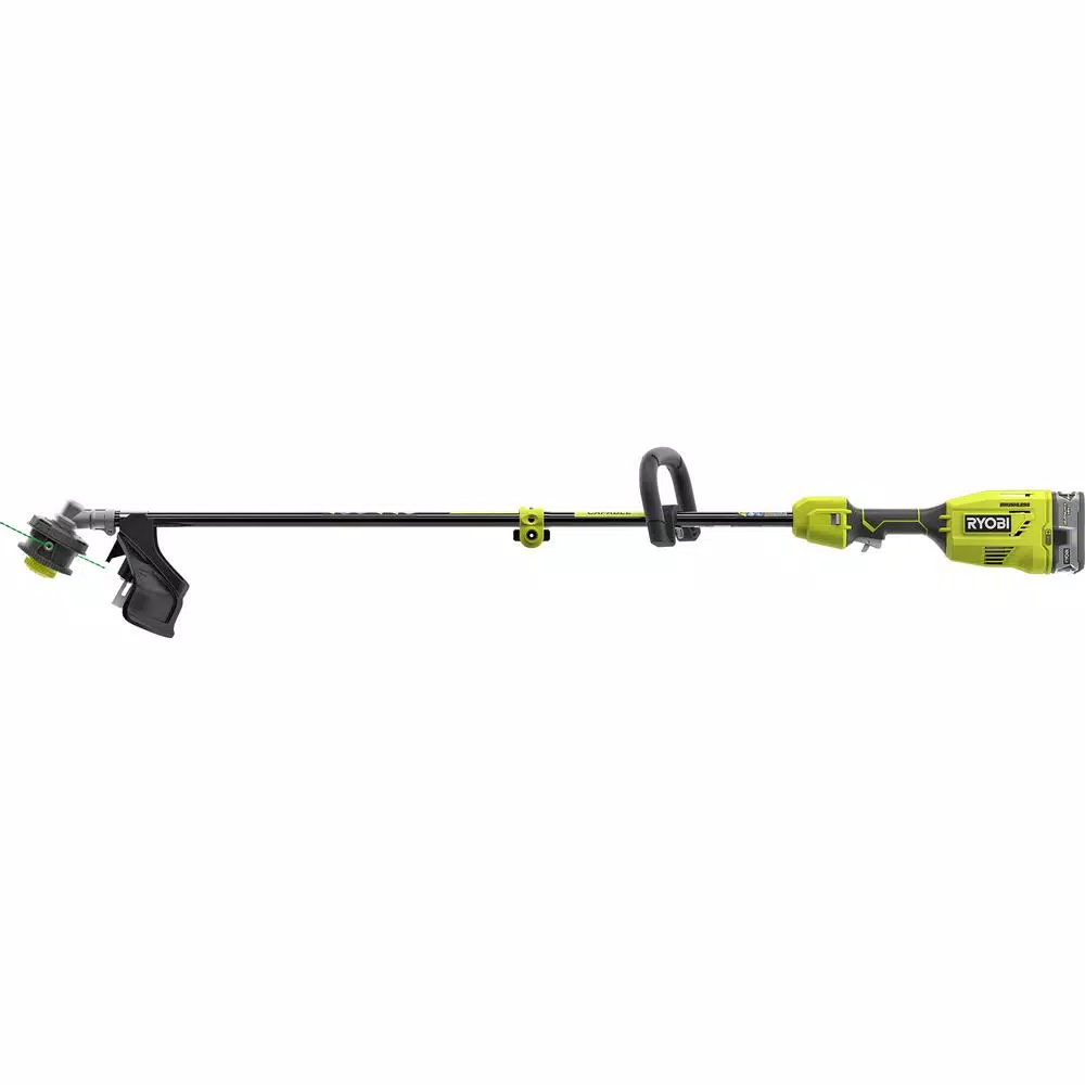 RYOBI ONE+ 18V Brushless String Trimmer and 10 in. Pole Saw Attachment Kit with 4 Ah Battery and Charger