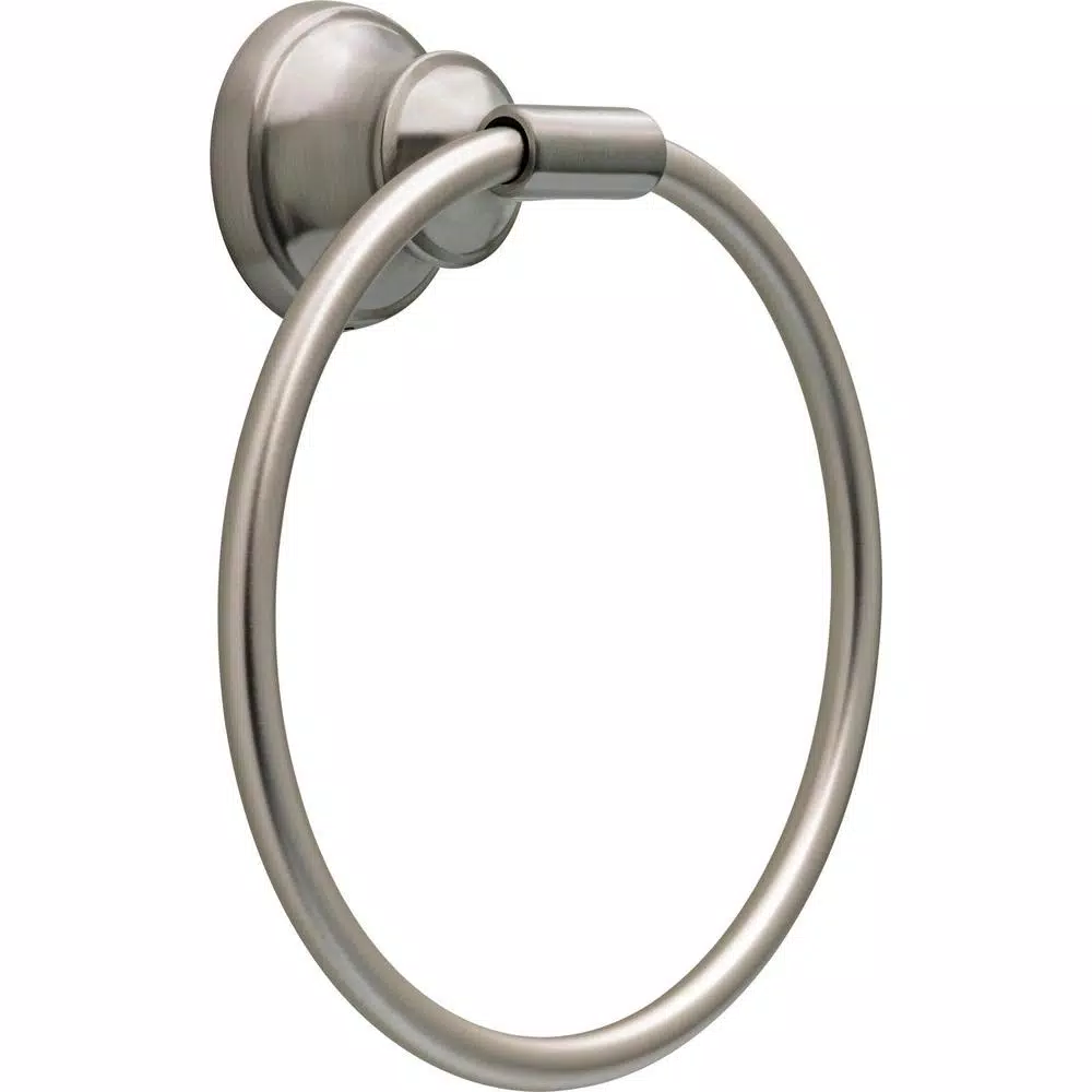 Delta Starmount Brushed Nickel Towel Ring with SpotShield Technology