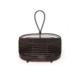 Gourmet Basics by Mikasa Mikasa Gourmet Basics 10 in. Wrought Iron Rope Napkin and Flatware Caddy thumbnail 1