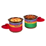 Taco Tuesday Mini Fiesta Dippers .65 Qt. Slow Cooker with Removable Ceramic Pot, Red thumbnail 1