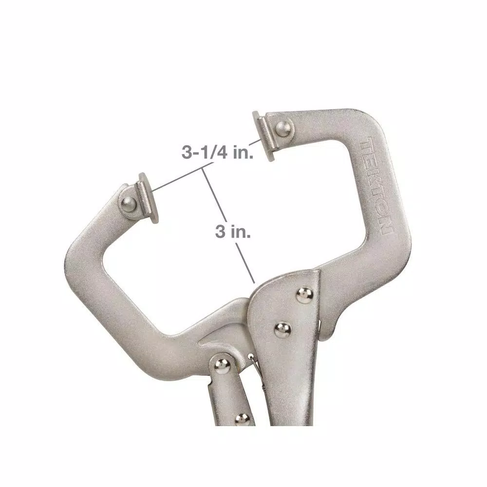 TEKTON 11 in. Swivel Pad Locking C-Clamp