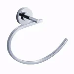 Fresca Alzato Chrome Towel Ring by Fresca - Heavy Duty Brass Hand Towel Holder thumbnail 1