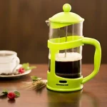 Ovente 8-Cup Green French Press - Heat-Resistant Borosilicate Glass Coffee and Tea Maker with Measuring Scoop thumbnail 3