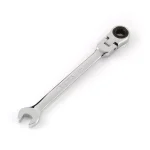 TEKTON 8 mm Flex-Head Ratcheting Combination Wrench, 6-Point Chrome-Plated Steel thumbnail 1