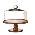 American Atelier Madera 9 in. Clear Glass Pedestal Cake Stand thumbnail 1