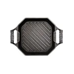 FINEX 12 in. Cast Iron Grill Pan with Stainless Steel Speed Cool Handles, Black thumbnail 1