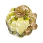 Glitzhome 5.51 in. Green Crackle Hand Blown Glass Pumpkin - Fall & Harvest Tabletop Decor thumbnail 2