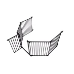 Perma Child Safety 30 in. Super Wide 3-in-1 Playpen Barrier, 6-Panel Play Yard & Baby Gate, Black thumbnail 2