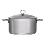 Chantal Induction 21 Steel 6 Qt. Round Stainless Steel Casserole Dish with Glass Lid, Brushed Stainless Steel thumbnail 2