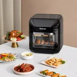 Costway 10.6 Qt. Black Air Fryer Oven with Rotisserie, 1700W Digital Air Fryer with 7 Presets thumbnail 3
