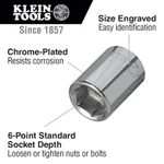 Klein Tools 20-Piece 3/8 in. Drive Socket Wrench Set with Metal Storage Case thumbnail 2
