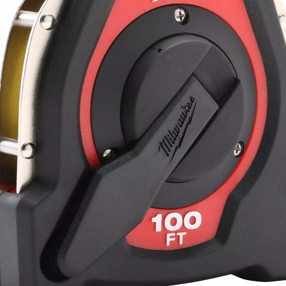Milwaukee 100 ft. Closed Reel Long Tape Measure with Grime Guard