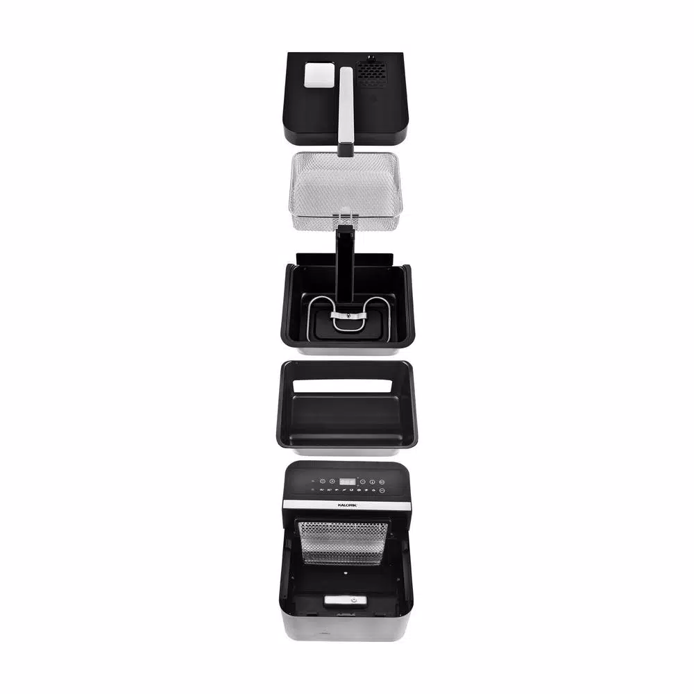 KALORIK 2-in-1 Digital Air Fryer and Deep Fryer, 3.5 Qt., Black