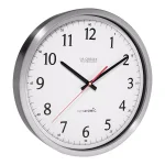 La Crosse Technology UltrAtomic 14 in. Round Atomic Analog Wall Clock - Silver Chrome Metal Frame thumbnail 4
