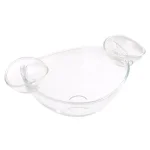 Classic Cuisine 3-Piece Chip and Dip Appetizer Serving Bowl Set, Clear Plastic thumbnail 1