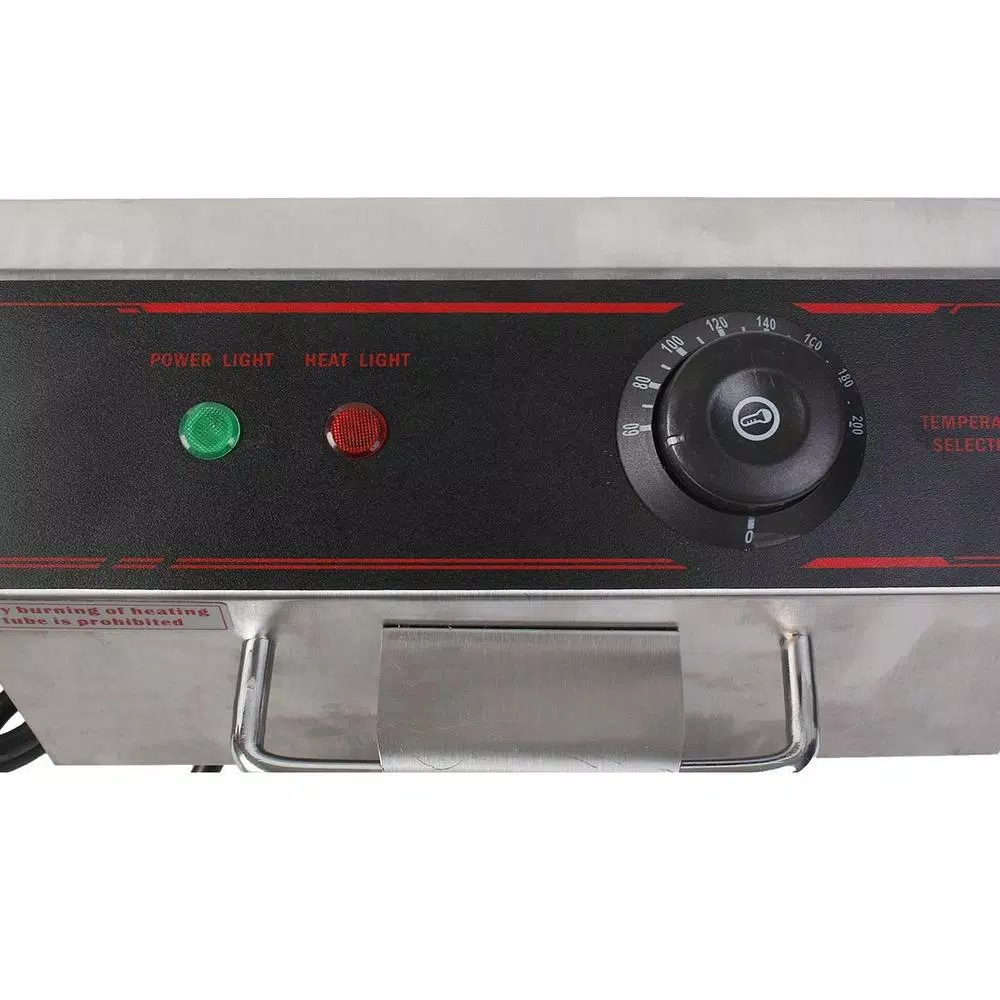 Costway 5000W Dual Tank Electric Countertop Deep Fryer, Stainless Steel Commercial & Home Restaurant Fryer