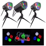 LightShow Multi-Color Whirl-A-Motion Holiday LightSync Projector with Sound Projection and Stake thumbnail 1