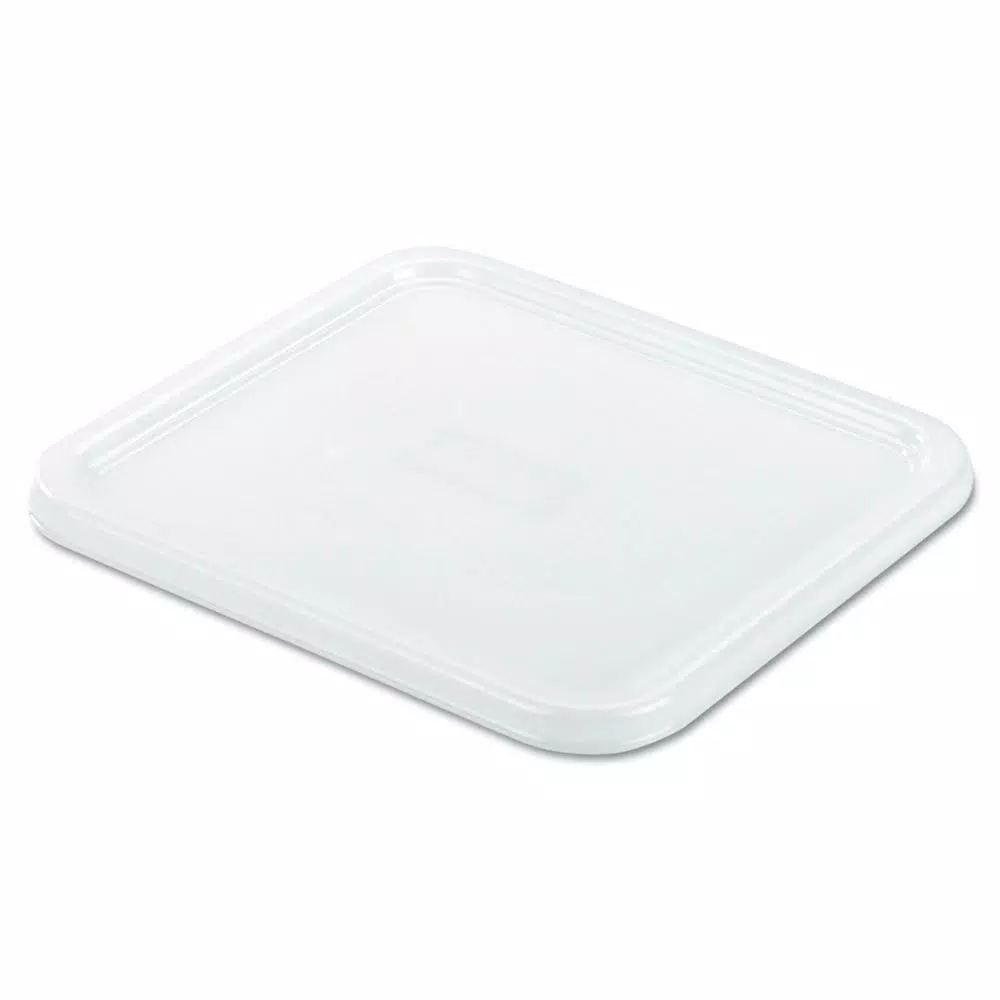 Rubbermaid Commercial Products SpaceSaver Square Container Replacement Lids, White, 8.8 x 8.75 in