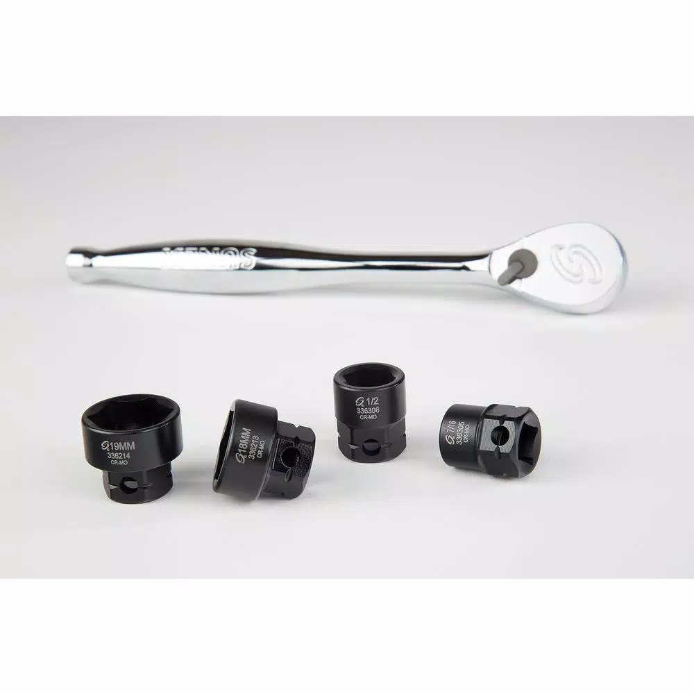 SUNEX TOOLS 3/8 in. Drive Low Profile SAE and Metric Impact Socket Set with 80-Tooth Chrome Ratchet