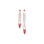 Core Kitchen Stainless Steel and Silicone Locking Tongs Set, Red (Set of 2) thumbnail 3