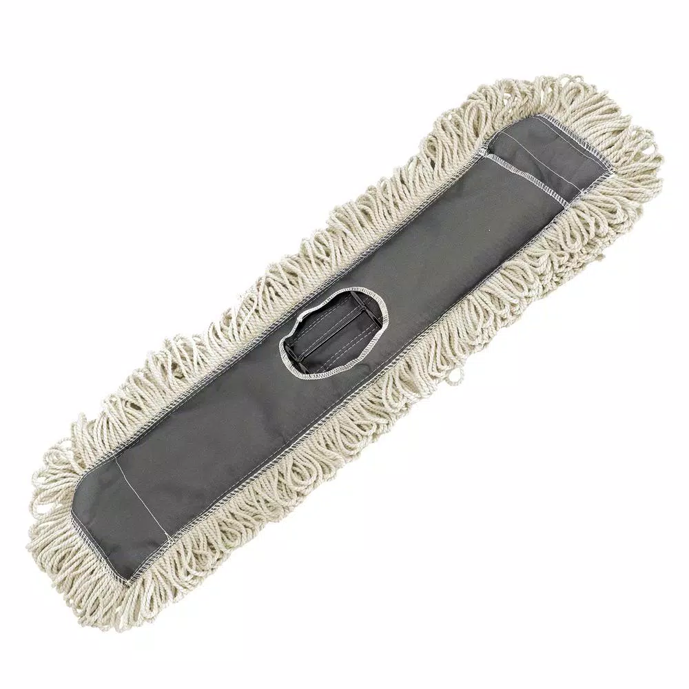 Alpine Industries 24 in. Cotton Dust Dry Mop Replacement Heads, 3-Pack