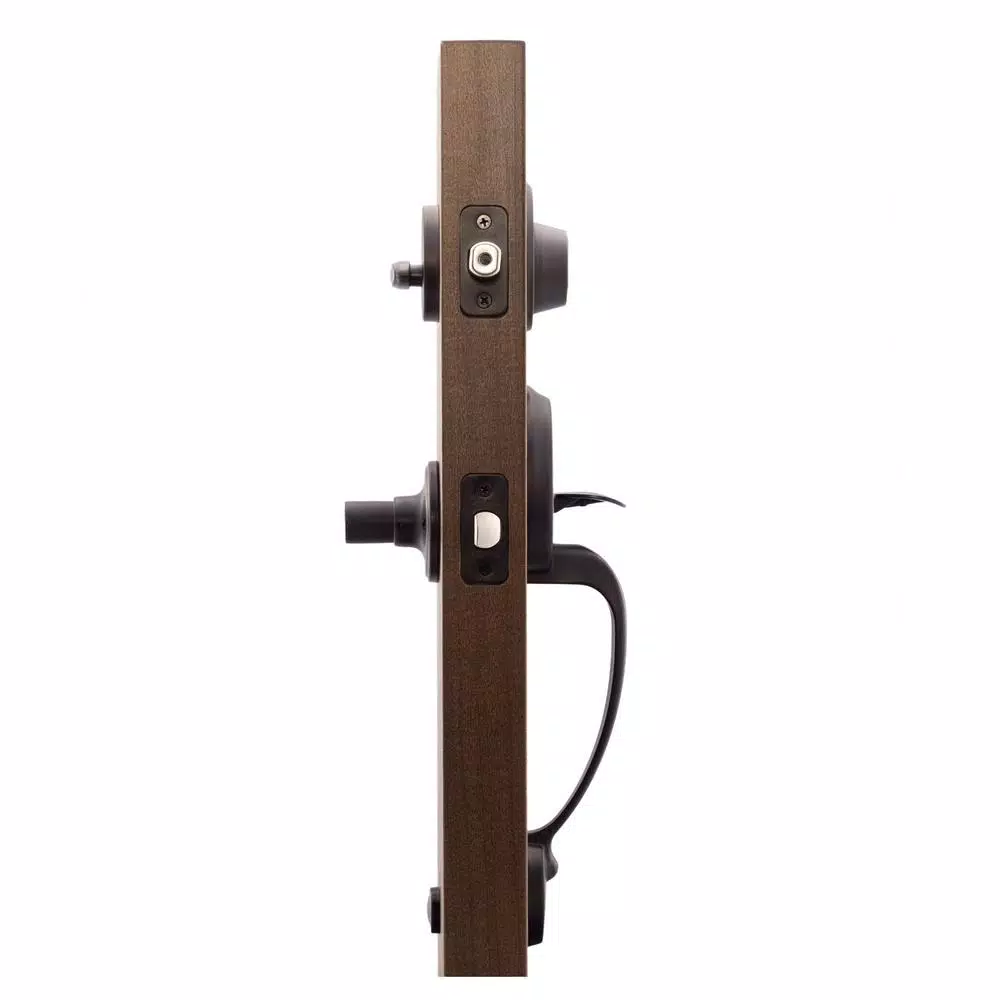Copper Creek Mid Century Modern Tuscan Bronze Front Door Handleset with Zane Contemporary Lever Trim