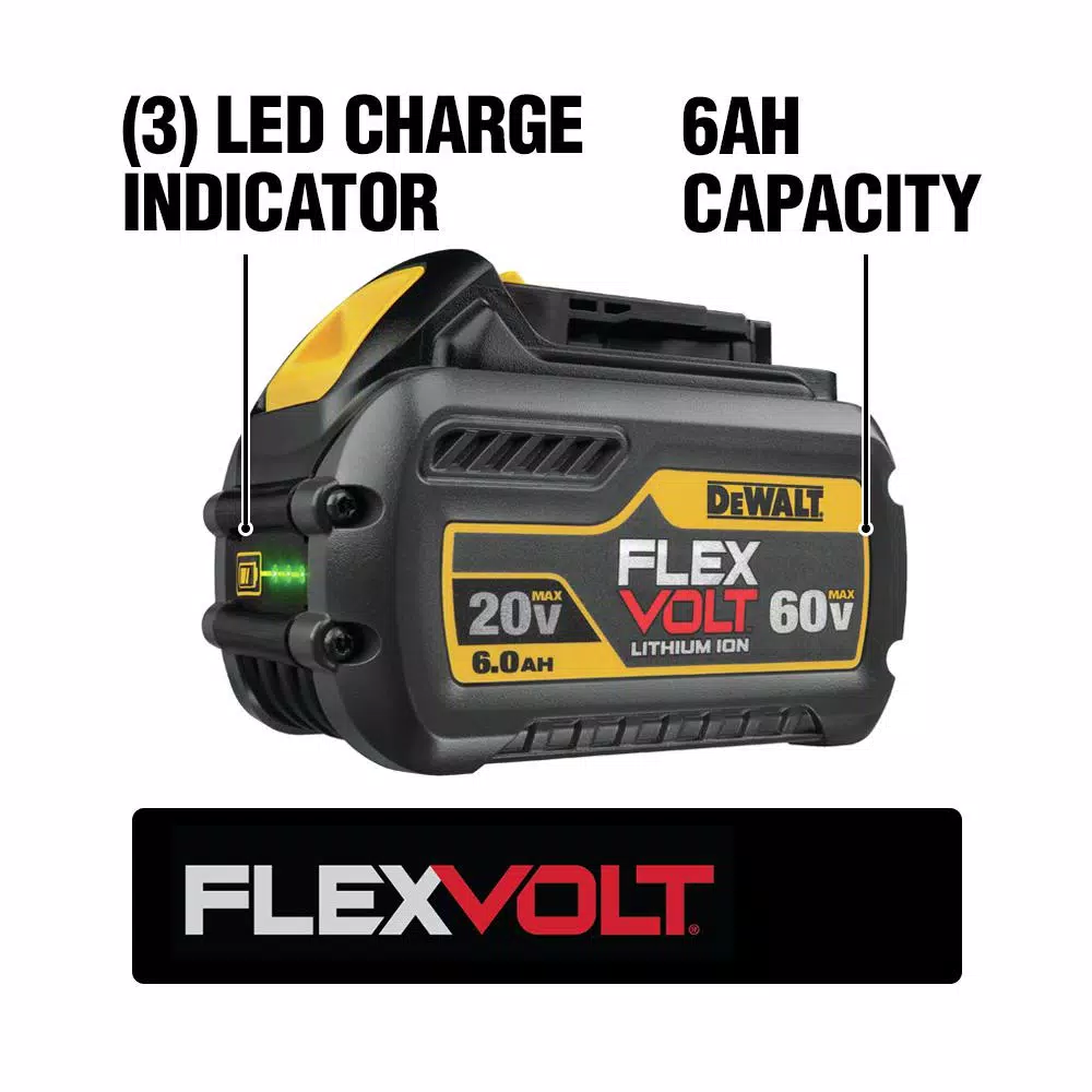 DEWALT FLEXVOLT 6.0 Ah 20V/60V MAX Lithium-Ion Battery and 6 Amp Charger Kit
