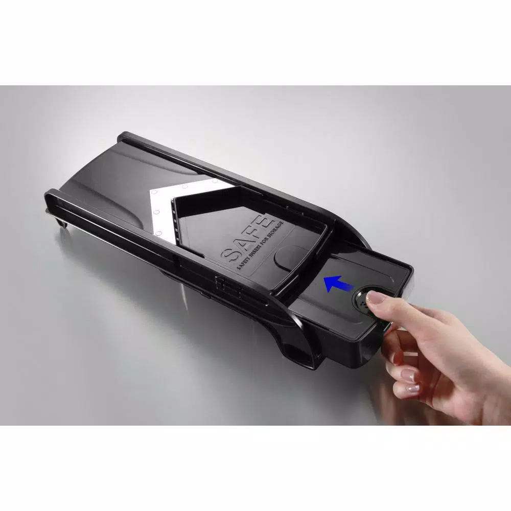 Simposh Easy V Mandoline Slicer with V-Shaped Stainless Steel Blade and Food Holder