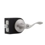 Kwikset Balboa Satin Nickel Exterior Entry Door Lever thumbnail 2