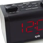 SXE Bluetooth Speaker Clock Radio with LED Display and USB Charging Port - Black thumbnail 3