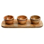 Gibson Elite Pinehurst 3-Piece Wood Condiment Bowls and Tray Set thumbnail 4