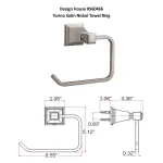 Design House Torino Satin Nickel Towel Ring - Transitional Hand Towel Holder thumbnail 4