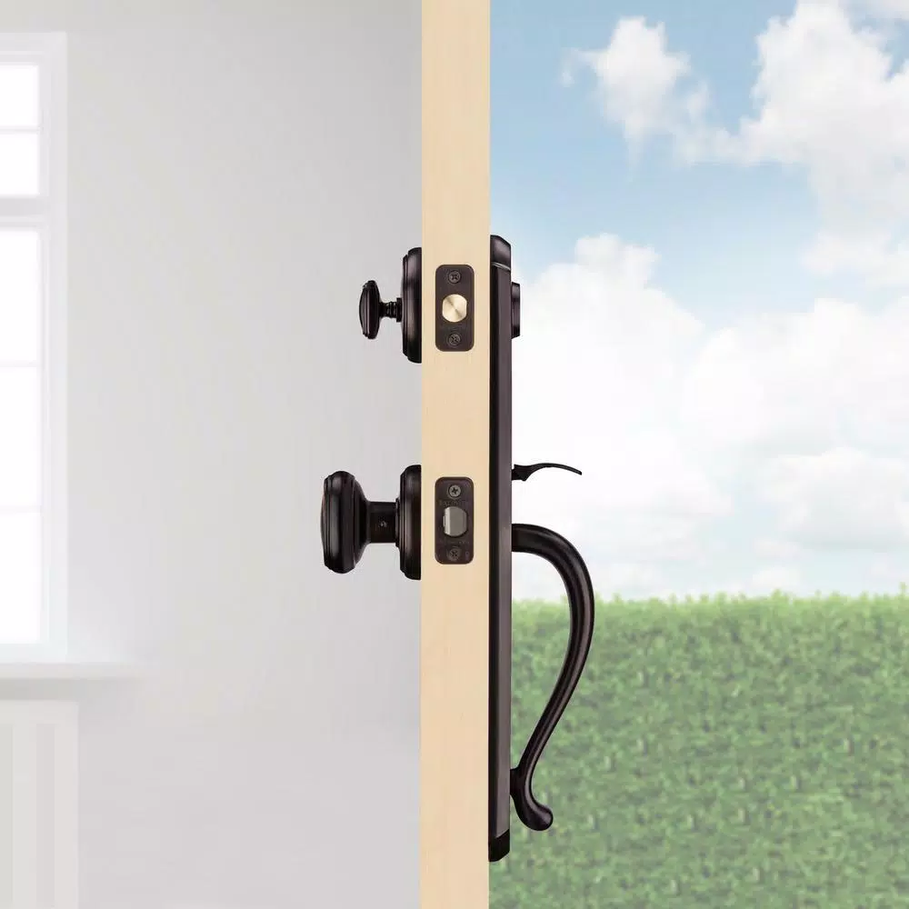 Baldwin Prestige Bighorn Single Cylinder Venetian Bronze Handleset with Carnaby Knob and SmartKey Security