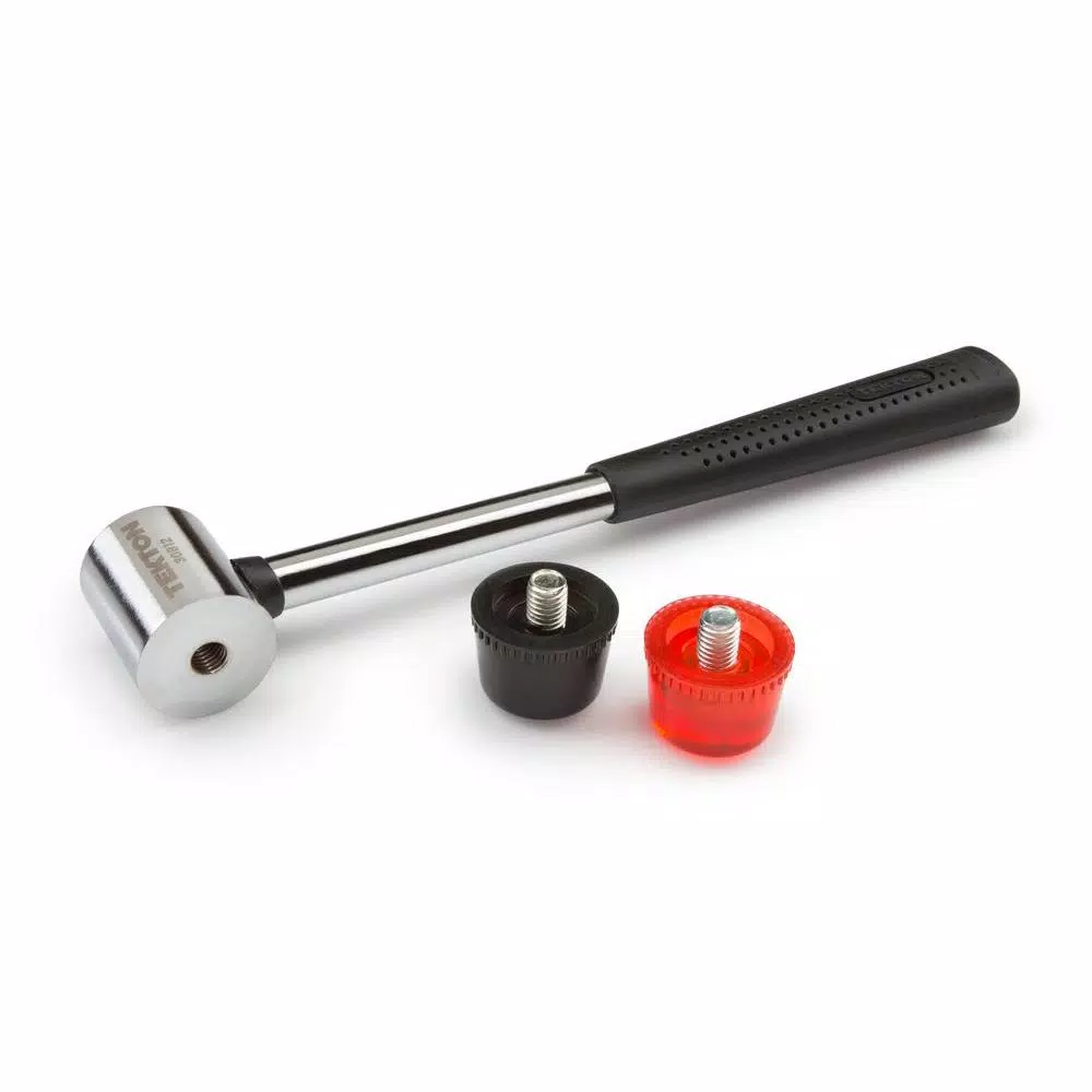 TEKTON 35 mm Double-Faced Soft Mallet with Tubular Steel Handle