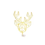 Unbranded 14.5 in. Geometric LED Deer Head Christmas Tree Topper - Warm White Lights thumbnail 1