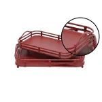 LITTON LANE Farmhouse Rustic Red Metal Wagon Top Decorative Trays, Set of 2 thumbnail 3