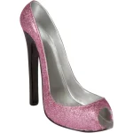 Trademark Innovations Pink High Heel Wine Bottle Holder - Glam Tabletop Decor thumbnail 1