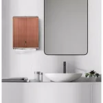 Alpine Industries Rose Gold Stainless Steel C-Fold and Multi-Fold Paper Towel Dispenser thumbnail 3