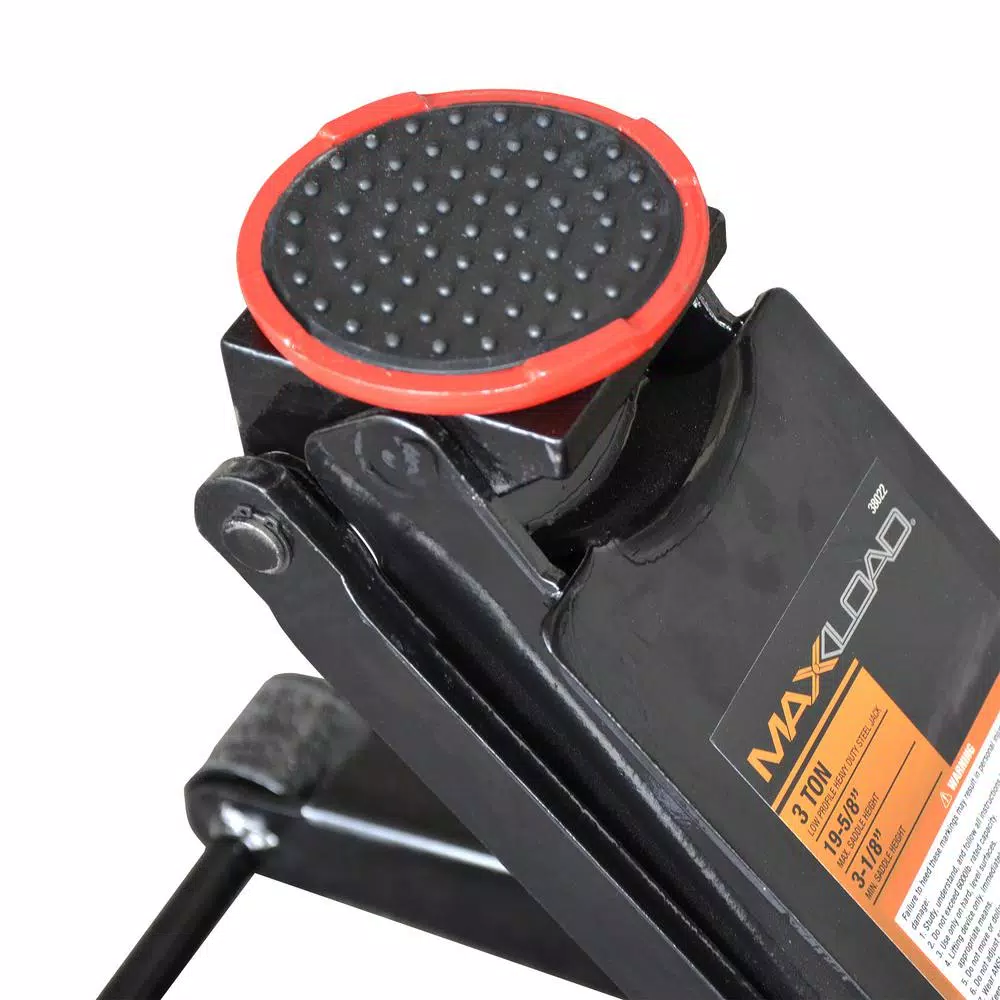 Max Load 3-Ton Low Profile Hydraulic Floor Jack with Quick Pump and Wide Steel Casters